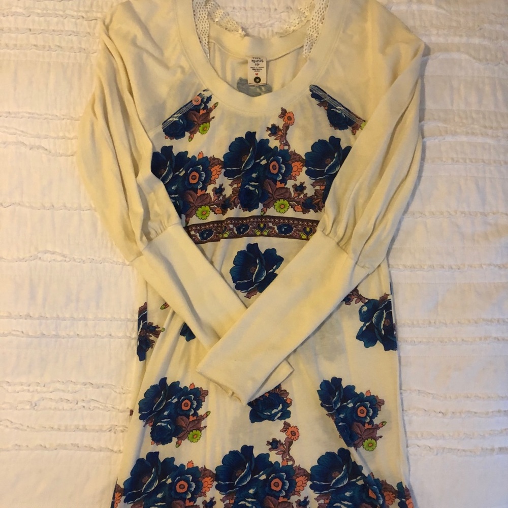 Free People long sleeve floral top